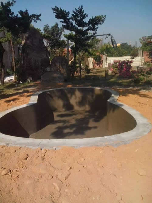 屏東噴水池泥作工程-砌磚工程